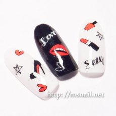 画像2: ネイルシール POP リップ&KISS E167［メール便OK］ (2)