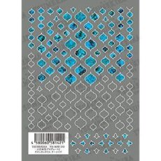 画像2: 在庫限り TSUMEKIRA 天白麻耶プロデュース モロッカンタイル ターコイズ SG-MAY-202［メール便OK］ (2)