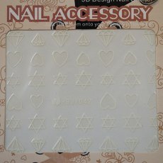 画像4: ネイルシール フレーム ヘキサグラム HBJY042［メール便OK］ (4)