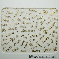 画像2: ネイルシール メッセージ LOVE HBJY054［メール便OK］ (2)