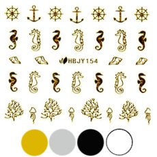 画像1: ネイルシール タツノオトシゴ HBJY154［メール便OK］ (1)