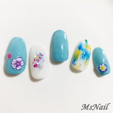 画像2: ネイルシール 7月の誕生花 E343［メール便OK］ (2)