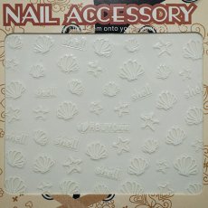 画像4: ネイルシール フレーム シェルxスターフィッシュ HBJY044［メール便OK］ (4)