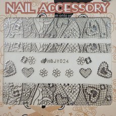 画像3: ネイルシール レース ハート HBJY024［メール便OK］ (3)