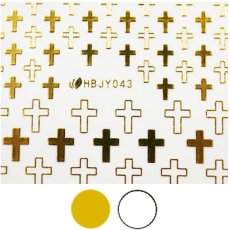 画像1: ネイルシール フレーム クロス HBJY043［メール便OK］ (1)