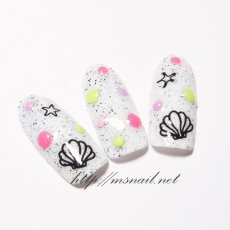 画像5: ネイルシール フレーム シェルxスターフィッシュ HBJY044［メール便OK］ (5)