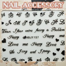 画像4: ネイルシール メッセージ&イニシャル HBJY157［メール便OK］ (4)