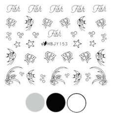 画像1: ネイルシール フィッシュ HBJY153［メール便OK］ (1)