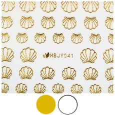 画像1: ネイルシール フレーム シェル HBJY041［メール便OK］ (1)