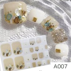 画像1: 貼るだけ簡単♪フルサイズフットシール 全７種［メール便OK］ (1)