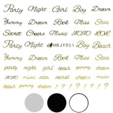 画像1: ネイルシール メッセージ ガーリー HBJY051［メール便OK］ (1)