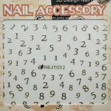 画像2: ネイルシール ナンバー ゴシック HBJY052［メール便OK］ (2)