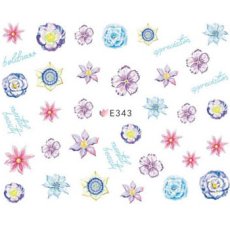 画像1: ネイルシール 7月の誕生花 E343［メール便OK］ (1)