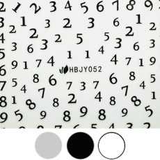 画像1: ネイルシール ナンバー ゴシック HBJY052［メール便OK］ (1)