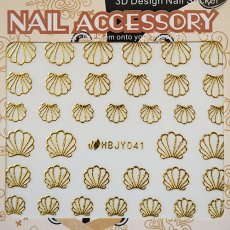 画像2: ネイルシール フレーム シェル HBJY041［メール便OK］ (2)