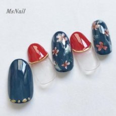 画像1: ネイルシール フラワー ロマンティック E350［メール便OK］ (1)