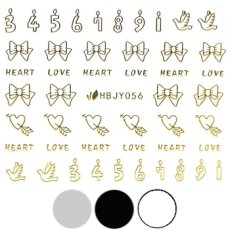 画像1: ネイルシール POP バースデー ゴシック HBJY056［メール便OK］ (1)