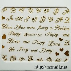 画像2: ネイルシール メッセージ&イニシャル HBJY157［メール便OK］ (2)