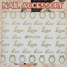画像2: ネイルシール LOVE フレーム HBJY040［メール便OK］ (2)