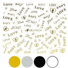 画像1: ネイルシール メッセージ LOVE HBJY054［メール便OK］ (1)