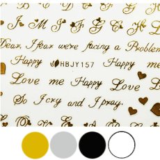 画像1: ネイルシール メッセージ&イニシャル HBJY157［メール便OK］ (1)