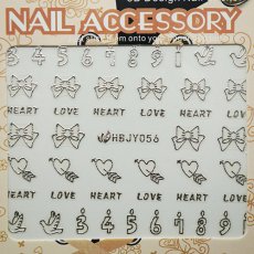 画像2: ネイルシール POP バースデー ゴシック HBJY056［メール便OK］ (2)