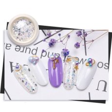 画像1: MIXホログラム オーロラホワイト ケース入 GH01 ［メール便OK］ (1)