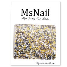 画像1: 番カラー4色入でお得★ホログラム 丸 MIX(ゴールド/シルバー/黒/白) 2g［メール便OK］ (1)