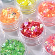 画像2: 切オーロラホロ 0.5g 全6種 ケース入り ［メール便OK］ (2)