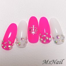 画像3: ネイルシール フレーム クラウン シルバー TY003［メール便OK］ (3)