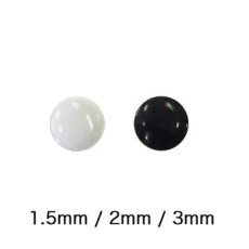 画像1: メタルスタッズ ラウンド ブラック/グレイッシュホワイト 約100P［メール便OK］ (1)