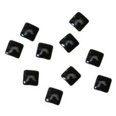 画像2: メタルスタッズ スクエア ブラック/グレイッシュホワイト 約100P［メール便OK］ (2)