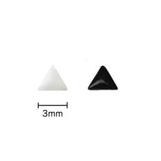 画像1: メタルスタッズ トライアングル ブラック/グレイッシュホワイト 約100P［メール便OK］ (1)