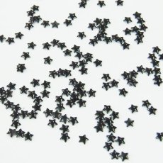 画像2: メタルスタッズ スター ブラック/グレイッシュホワイト 約100P［メール便OK］ (2)