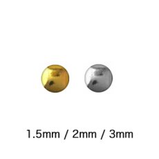 画像1: メタルスタッズ ラウンド ゴールド/シルバー 約100P［メール便OK］ (1)