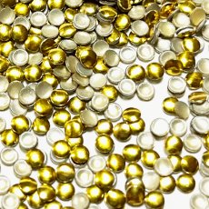 画像2: メタルスタッズ ラウンド ゴールド/シルバー 約100P［メール便OK］ (2)