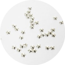 画像2: 在庫限り メタルスタッズ スター シルバー 3x3mm 30個 WJ3-3S［メール便OK］ (2)