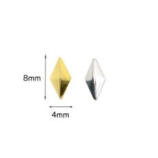 画像1: メタルスタッズ ランバス 4x8mm 100個［メール便OK］ (1)