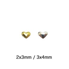 画像1: メタルスタッズ ハート［メール便OK］ (1)