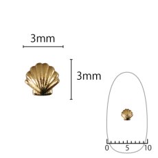 画像5: ネイルパーツ メタルシェル 20個［メール便OK］ (5)