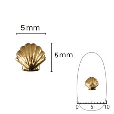 画像6: ネイルパーツ メタルシェル 20個［メール便OK］ (6)