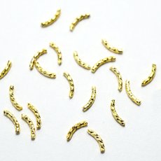 画像3: ネイルパーツ カーブメッシュスティック ゴールド 6x2mm 50個［メール便OK］ (3)