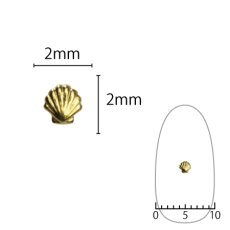 画像4: ネイルパーツ メタルシェル 20個［メール便OK］ (4)