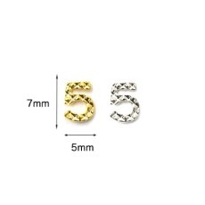 画像1: カーブ付 ネイルパーツ キルティング No.5 7x5mm 10個［メール便OK］ (1)