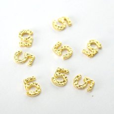 画像2: カーブ付 ネイルパーツ キルティング No.5 7x5mm 10個［メール便OK］ (2)