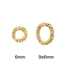 画像1: カーブ付 メタルパーツ ブリオンフレーム ゴールド 10個［メール便OK］ (1)