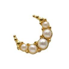 画像2: ネイルパーツ パール・ムーン  5x6mm 2個［メール便OK］ (2)