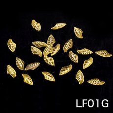 画像5: メタルパーツ リーフ  ゴールド＆シルバー 2x5mm 100個［メール便OK］ (5)
