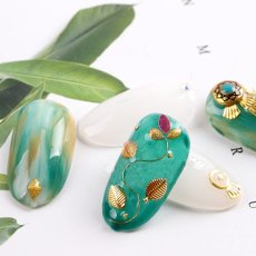 画像13: メタルパーツ リーフ  ゴールド＆シルバー 2x5mm 100個［メール便OK］ (13)