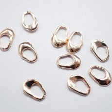 画像1: 在庫限り ニュアンスフレーム ピンクゴールド 6×10mm (10P) 背面カーブ付［メール便OK］ (1)